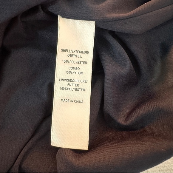 Adrianna Papell women’s navy blue formal gown maxi dress size 12 ribbed lace - Picture 7 of 16